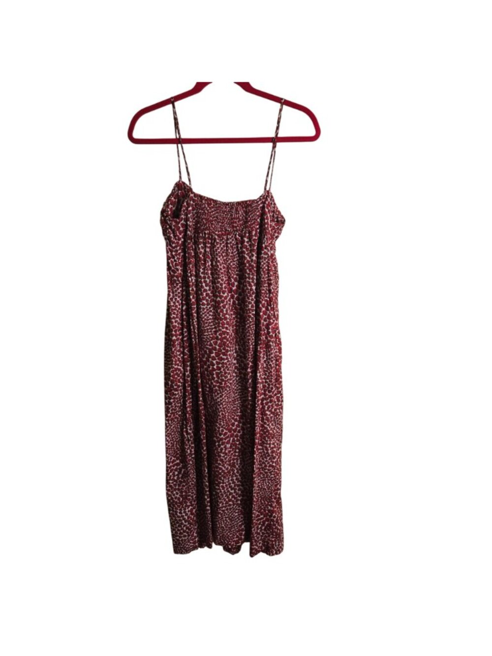 J.Crew 2024 Empire Waist Midi Dress Strawberry Swirl Print Cotton Size M - Picture 3 of 9